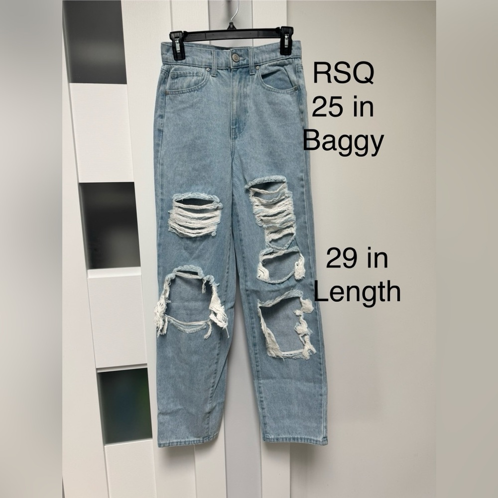 UO RSQ Women's Casual Blue Ripped Jeans